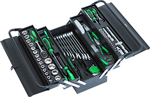 Black Green Edition Werkzeugkiste* Werkzeugkasten gefüllt mit Werkzeug – 72tlg. Werkzeug-Sortiment – Schwarz - 6