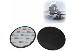 Wjelet 2 unidades de 80 mm 3 M adhesivos extra fuertes para soporte de ventosa de coche, universales, para salpicadero de coche, para dispositivos de navegación, GPS, tablet, soporte para teléfono