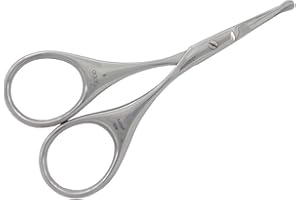 Suvorna Tijeras cejas Tijeras nariz Tijeras para Cejas Tijeras Bigote y Barba Tijeras para Recortar Cejas Beard Scissors Tijeras Punta Curva Cortapelos Nariz Tijeras Barba Tijeras para Cortar Cejas