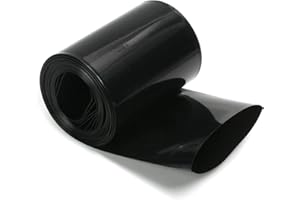 Othmro 1pc 18650 Battery Wraps, 70mm Width Flat PVC Heat Shrink Tubing Battery Insulating Cover Protective Sleeve for 18650 Four Batteries, 3.5m Length (Black)