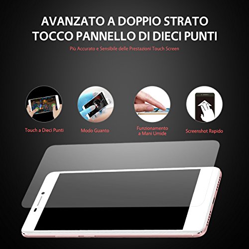 BLUBOOÂ® Dual 4G LTE Smartphone Android 6.0 5.5 Pollici Sharp FHD MTK6737T Quad Core 1.5 GHz, 2GB RAM + 16GB ROM, 13.0 MP + 2.0 MP Dual Posteriore Camera, Sensore di Impronte Digitali [Oro Rosa]