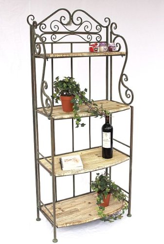 DanDiBo Regal "Malega" 12060 aus Metall und Holz 150 cm Bücherregal Badregal Küchenregal