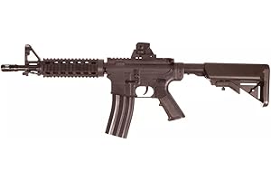 SAIGO DEFENSE Fusil Airsoft SG00063 Style M16- modèle à Ressort (Spring) - armement Manuel/tir Coup par Coup - Matière: Plastique Haute résistance - Couleur: Noir-Puissance 0.37 Joule