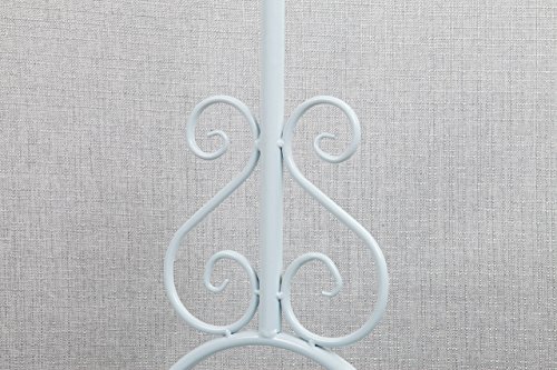 Metall Kleiderständer Kleiderstange Garderobenständer mit Schuhablage Antik Design Weiß - 7