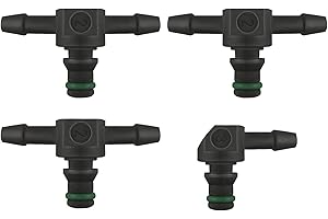 ZFRITP 4 Stück Rücklaufnippeln Für Common Rail Injektoren,Rücklaufnippeln,Diesel-Rücklaufnippel,Einspritzdüse Rücklaufnippel Injektor,Rücklaufanschluss Rücklauf Anschluss mit Dichtring,2/3 Ways.