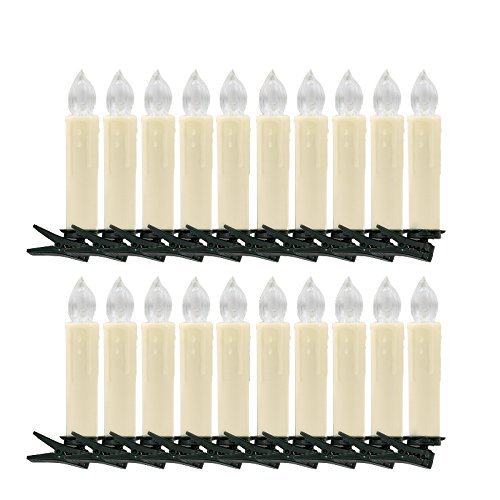 Preisvergleich Produktbild Hengda® 20stk.LED Lichterkette Christbaumschmuck Party Weihnachtskerzen IR Kabellos Set Fernbedienung