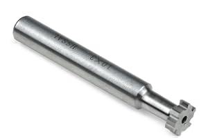 HSS T-spårfräs 10 mm axel 6 mm 6 skär spårbredd 3 mm total längd 65 mm