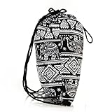 Turnbeutel Gym Bag Tasche,Buself Turnbeutel Sportbeutel Tasche Bag Jute-Beutel (Schwarz-Weiss) - 