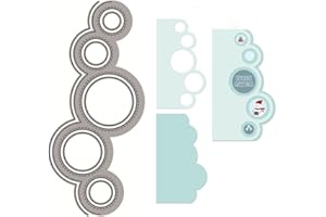 LZJSYKDQ Matrices de découpe en dentelle pour la fabrication de cartes, matrices de découpe circulaires en métal pour scrapbooking, album de fête, mariage, festival, décoration