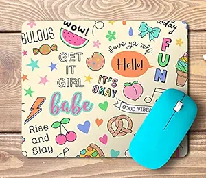 feeling hub Designer Gaming Mouse pad for Laptops Desktop PC Gaming Wireless Mouse for Office Girls Boys Kids || D100