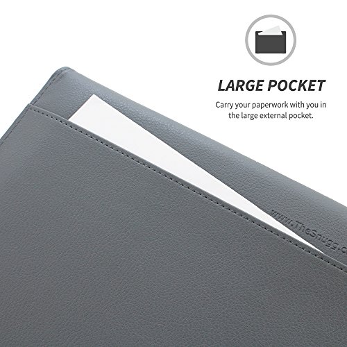 TheSnugg B00FJ6FZXW 13Zoll Ärmelhülle Grau Notebooktasche – Notebooktaschen (33 cm (13 Zoll), Ärmelhülle, Grau, Baumwolle, Polyurethan, Einfarbig, Nubuck fibre) - 6
