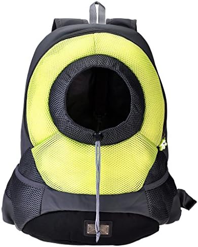 Mogoko Dog Cat Carrier Backpack Mesh Portable Outdoor Travel Front Pack PetHead out Carrier Pouch Bag with Adjustable Padded Shoulder Strap and Hands Free Pockets