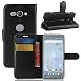 Produktbild JARNING Sony Xperia XZ2 Compact H8324 H8314/ Sony PF32 Hülle Leder Schutzhülle Schlanke Prämie PU Leder Wallet Flip Case Tasche Stoßsichere Lederhülle Brieftasche Case mit Magnetverschluss Kartenfach und Standfunktion -Schwarz