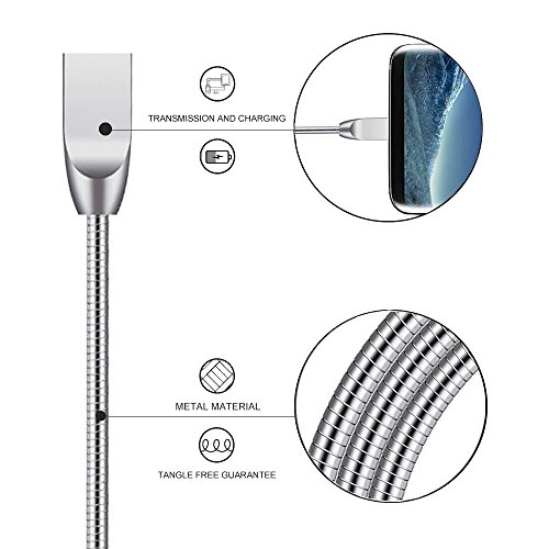 USB 3.0 Type-C Ladekabel, TUOYA [3.3Ft/1M] USB-C Kabel auf USB 3.0A Kabel Super Durable Metall Ladegerät und Sync Datenkabel Adapter – Samsung Galaxy S8, Google Nexus 5X / Nexus 6P / Pixel XL, OnePlus 2 / 3, Lumia 950 / 950XL, Huawei P10(2 Pack) - 4