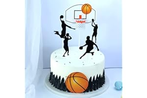 LdawyDE happy birthday torta decorazioni, Decorazione per torta in stile basket per il compleanno degli appassionati di basket ragazzo uomini