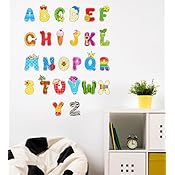 Luke and Lilly Alphabets A to Z Wall Sticker, Multicolor