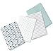 SwaddleMe Premium Muslin Blankets Set (Pack of 4, Blue Whale)