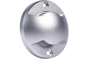 Partenopea® Faretto calpestabile pavimento giardino LED segnapassi radente impermeabile Silver carrabile finestre doppia emissione luce 12V IP65 4000K (4W Biemissione, Silver)