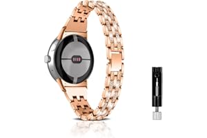 KeeFos Armband für Google Pixel Watch 3 41mm/Pixel Watch 2/Pixel Watch, Diamanten Metallarmband Armbänder Ersatzarmband Uhrenarmband Damen für Pixel Watch 3 41mm/Pixel Watch 2/Pixel Watch - Roségold
