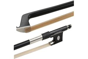 GLASSER Archetto per Violino, Carbon Graphit, Made in USA, 2000X-34, Rivestimento in nickel-silver, per 3/4 Violino