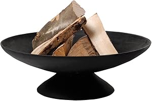 Esschert Design niskie palenisko żeliwne, rozmiar L, czarne, 59 x 59 x 20,5 cm, FF44