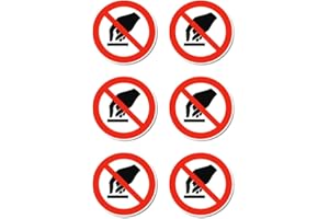 HAVATI Interdit de toucher : P010 – DIN EN ISO 7010 / ASR A1.3 – Autocollants : Ø 5 cm, lot de 6