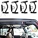 4pcs Black Cat Dog Paw Print JEEP LOGO Grip Handle Grab Bar Handles for Jeep Wrangler YJ TJ JK JKU Sports Sahara Freedom Rubicon X & Unlimited X 2/4 door Roll Bar 1995-2016