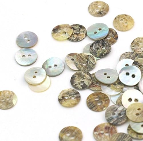 BAOLIJIN Assorted Mother of Pearl Shell Buttons Round 10mm,Approx.100 pcs