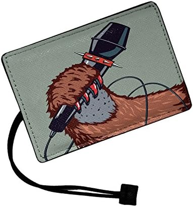Bear Rock Printed Suitcase Luggage Tag With Elasticated Strap & Hidden Personal Information Card By Humblebee London - HB-HSLT-S1790