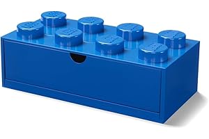Room Copenhagen 40211731 Lego Boîte de Rangement empilable 8 Boutons Bleu Taille, Grand