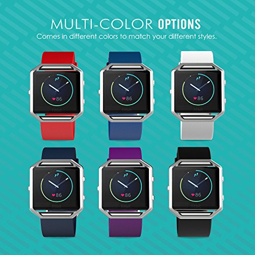 MoKo Fitbit Blaze Armband – [6 Stück] Silikon Sportarmband Sport Band Uhrenarmband Uhr Erstatzband für Fitbit Blaze Smart Fitness Watch - 8