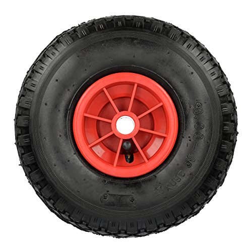4 HSM Sackkarrenräder mit Gleitlager 3.00-4 Ersatzrad Kunststofffelge Luftrad Reifen Rad Durchmesser 260mm - 2