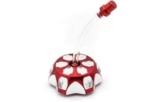 NICEDOLL CNC 50mm ATV Gas Cap Fuel Cover Tank Caps Fit For YFM700 Raptor 700R 2008 2009 2010 2011 2012 2013 2014 2015 2016 2017 2018 2019 2020 2021 Red Aluminum