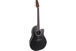 Applause E Guitare acoustique traditionnelle AB28-5S Super Shallow Cutaway noir satiné