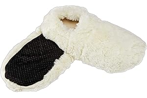 Pelucho - Chaussons chauffants Beiges - Made in France - Lavande et blé - Chaleur - Bien être - Pantoufle - Chaussons bouillotte - bouillotte micro-onde