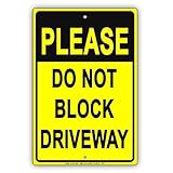 Bitte nicht Block Auffahrt Private No Parking Vorsicht Achtung Hinweis Aluminium Schild Blechschilder Vintage Dose Teller Schilder dekorativer Note Metall