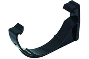 FLOPLAST 112mm Half Round Fascia Gutter Bracket - Black - Bag of 5
