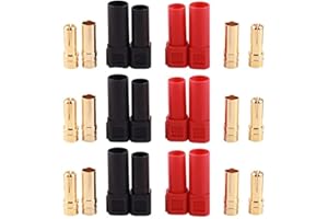 GUOML Youme 6 Pairs XT150 Connector Adapter Male Female Plug 6mm Gold Banana Bullet Plug