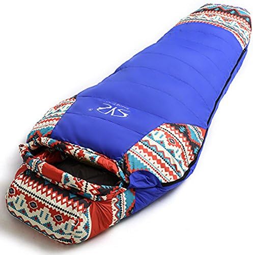 BRG315 Autumn And Winter Adult Sleeping Bag Mummy Bag Single Duck Down 1500G 215X78X55 Camping / Traveling / Indoorwaterproof / Rain-Proof / Windproof / , Blue