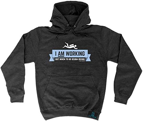 OPEN WATER Scuba Diving Fashion - I Am Working Out When to Go Hoodie Novelty Funny Clothing
