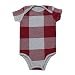 Kadambaby Onesie for Baby Girl, 100% premium cotton onesie for newborn, Maroon Grey Check bodysuit Romper onesie for baby girl (3-6 Months) RS.190.00