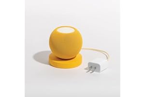 CableCoaster - Cable Management Cord Organizer for Apple HomePod Mini, Amazon Echo Dot, Google Home Mini, and Other Electronic Devices. (Yellow)