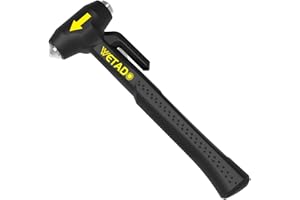 Wetado Car Safety Hammer Set, Seat Belt Cutter and Window Hammer Tool, Emergency Escape Tool Car Escape Tool 2-in-1 Seatbelt Cutter and Window Punch Breaker Tool, Glass Breaker Car Accessories