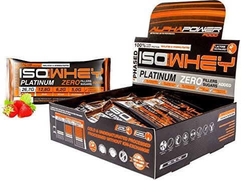 ALPHAPOWER FOOD® - ALPHAPURE SERIES®: 5 Iso Whey Protein Isolate, Hydrolyzed Platinum 5 PHASED-ISOCFM®, CFM Whey Isolate, Iso Whey Zero Carbs &amp; Sugar added, CFM Whey Protein Powder Whey Protein Shake (14 x 35g Sachets / 490g Net weight) Flavour Fruity Strawberry, Ideal for people following a low carb diet program