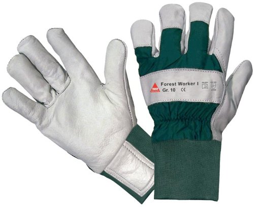 Universal Arbeitshandschuhe FOREST WORKER I - Rindnarbenleder / Schirmseide - Gr. 10