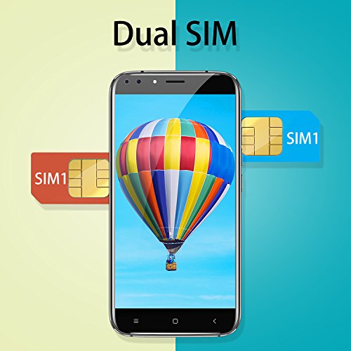 Handy ohne Vertrag, Oukitel U22 5.5 Zoll Smartphone (GroÃŸe Batterie 2700mAh, Android 7.0, 2GB +16GB Interner Speicher, 13MP + 8MP) Handy mit 2 Simkarten GPS Bluetooth WIFI-Schwarz