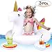 Produktbild Tacobear Aufblasbarer Baby Schwimmsitz Baby Schwimmen Luftmatratze Schwimmring Schwimmhilfen Schwimmbad mit 2 Getränkehalter Pool Strand See Wasserspielzeug für Kinder (Einhorn)