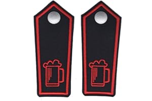 ‎FEUER1 FEUER1 Dienstgrad-Schulterklappen NRW Spezial mit Knöpfen: Getränkewart (rot/rot)