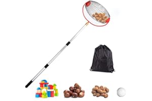 hifrom Collecteur de fruits pour grands fruits, poires, pommes, balles de tennis, collecteur de noix, cueille-pommes, ramasse-pommes, ramassage confortable – sans se pencher, sac à fruits (32 x 19 cm)
