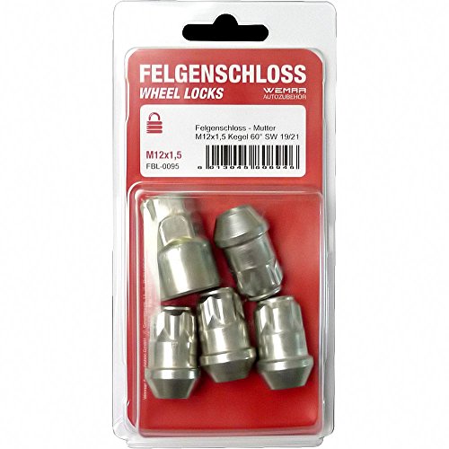 Preisvergleich Produktbild Sicu Radmutter M12X1.5 Kegelbund Felgenschloss